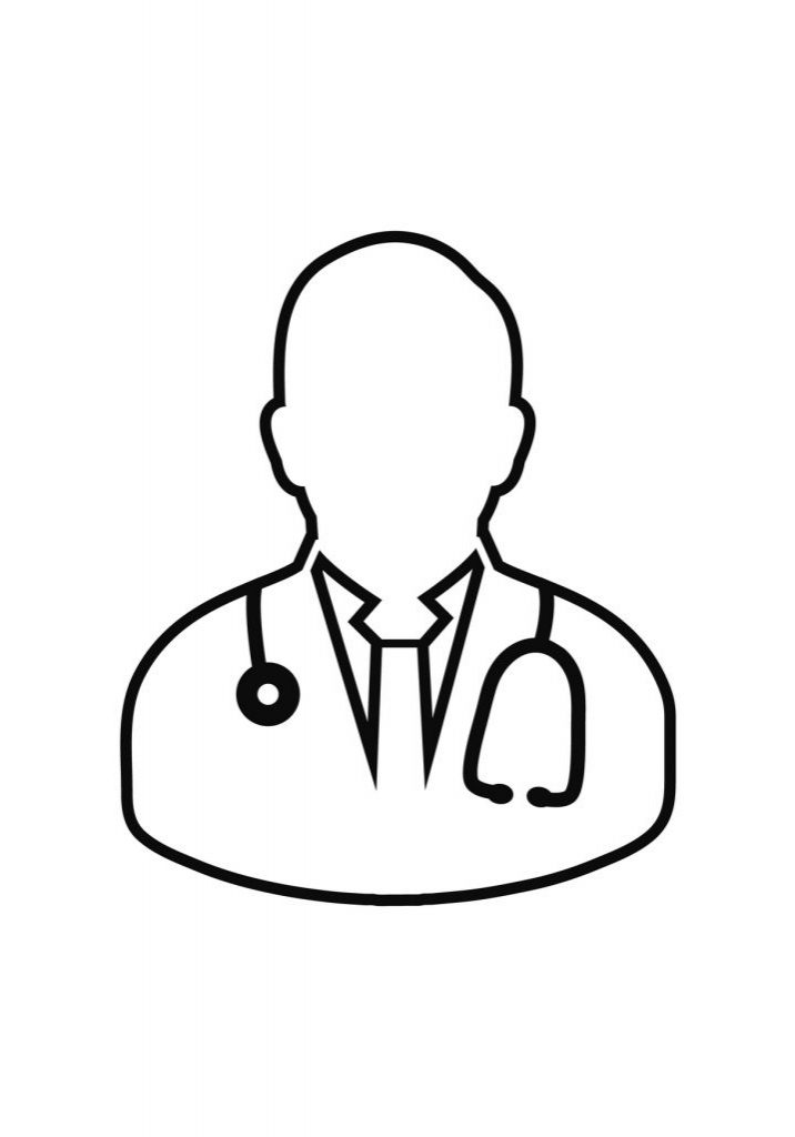 Doctor line icon. Flat style vector EPS.